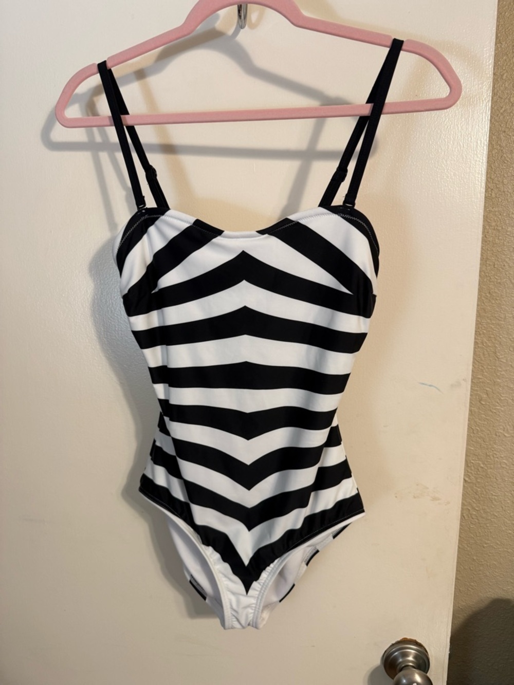 Unique Vintage Barbie Black and White Striped Top